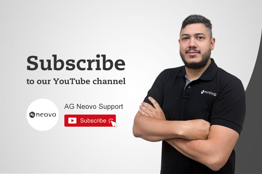 subscribe to AG Neovo Support YouTube channel