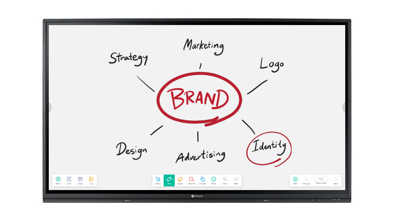 Meetboard 3 interactive display provides an intelligent whiteboard app